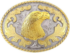 Man's Western Belt Buckle Cowboy Rodeo Gold Belt Buckle for Men and Women