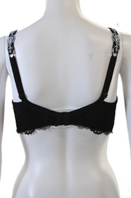 Lise Charmel Womens Rhinestone Detail Charm Accent Underwire Bra Black Size 36E