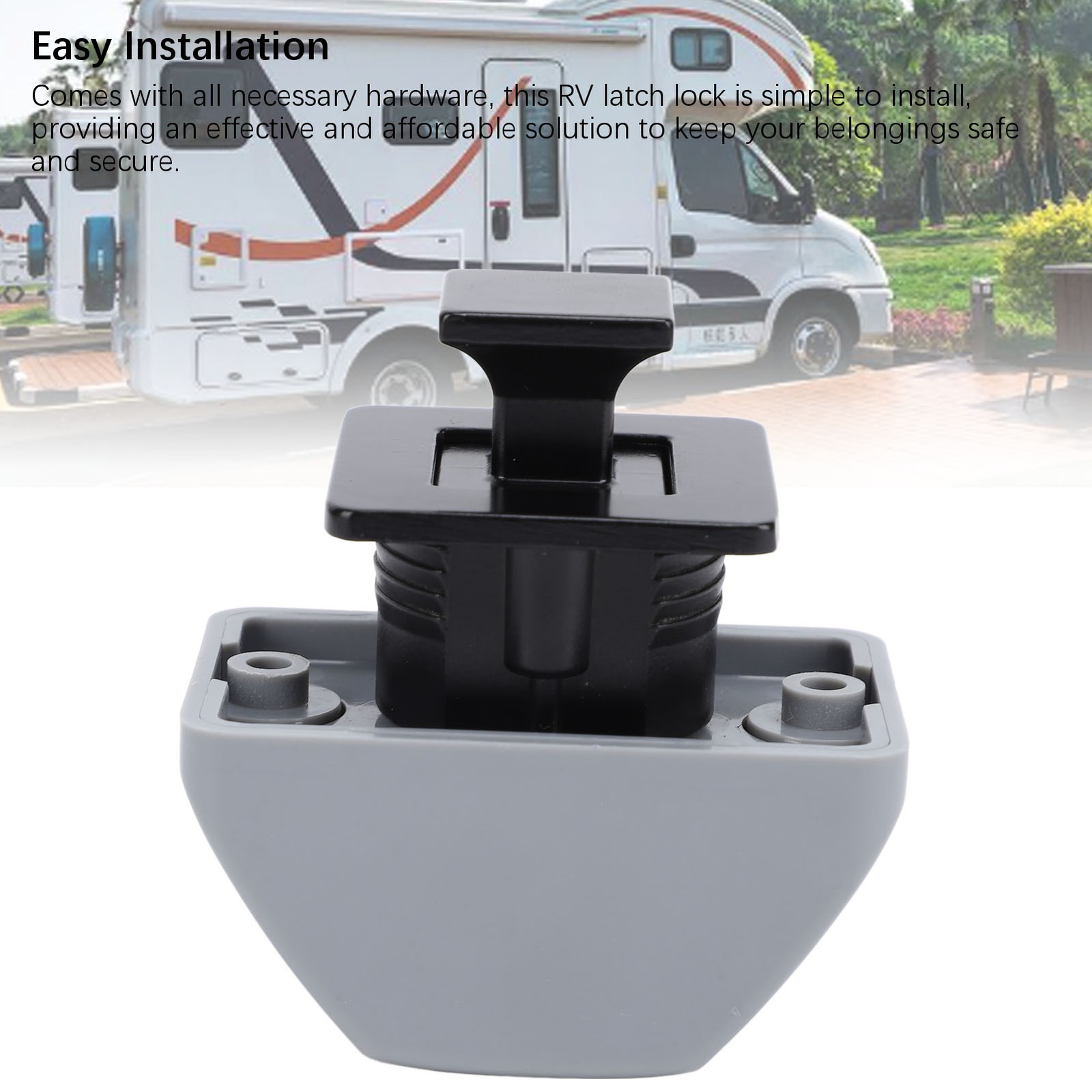 RV Push Cabinet Lock Metal Push Button Keyless Cupboard Drawer Compartment Latch
