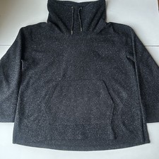Nike Cowl Neck Black/White Fill Pull Over Fleece Sweatshirt Size Small Women's