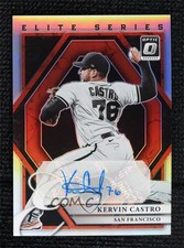 2022 Panini Donruss Optic Holo Prizm Kervin Castro #ESS-KC Auto 00gy