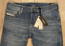 NEW Mens W31 L34 Diesel D-YENNOX 0ELAV Tapered BLUE Denim JEANS Waist 31 Leg 34