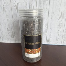 Crushed Black Glass Crystals, New, 1 lbs, for crafts, hobbies