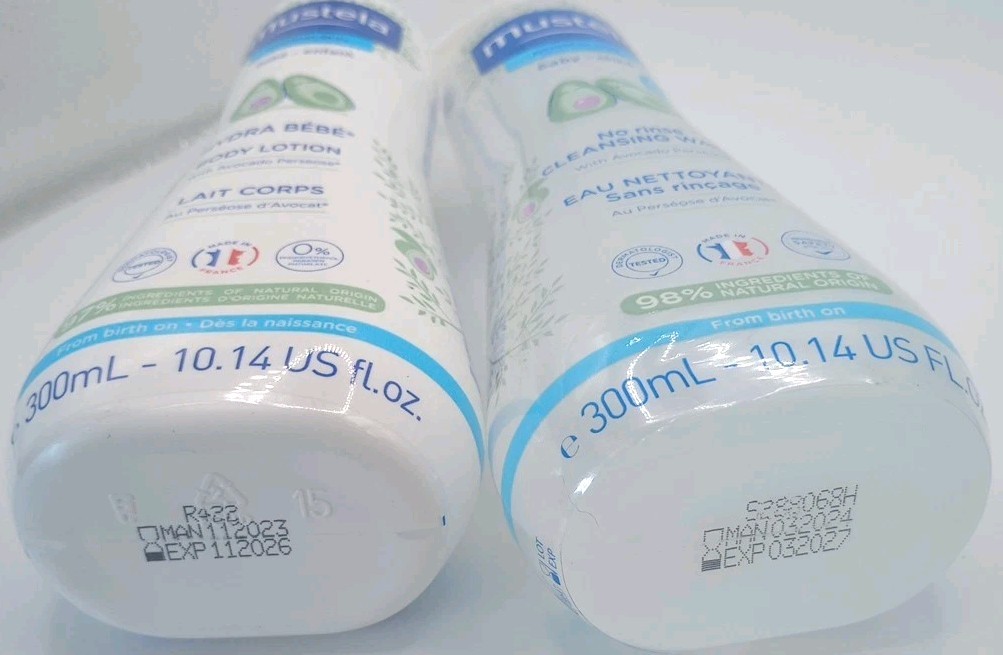 Mustela No-Rinse Cleansing Water & Lotion Combo 10 fl.oz.  Baby Shampoo & Soap