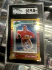 2024 Panini Donruss Dylan Crews #136 Gold Prizm Auto SGC 9.5 Nationals /10
