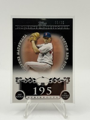 2008 Topps Moments And Milestones Daisuke Matsuzaka Dice K 5/25 BLACK