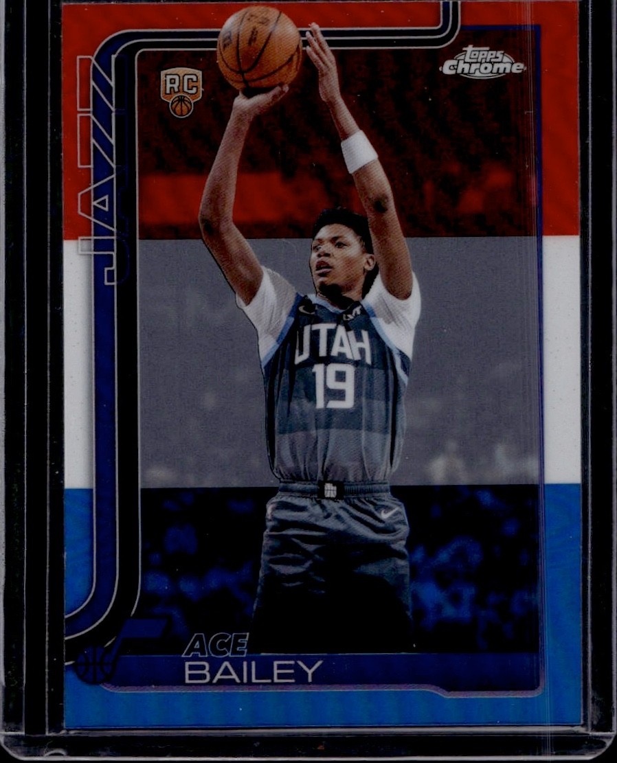 2025-26 Topps Chrome Update #155 Ace Bailey Red White and Blue