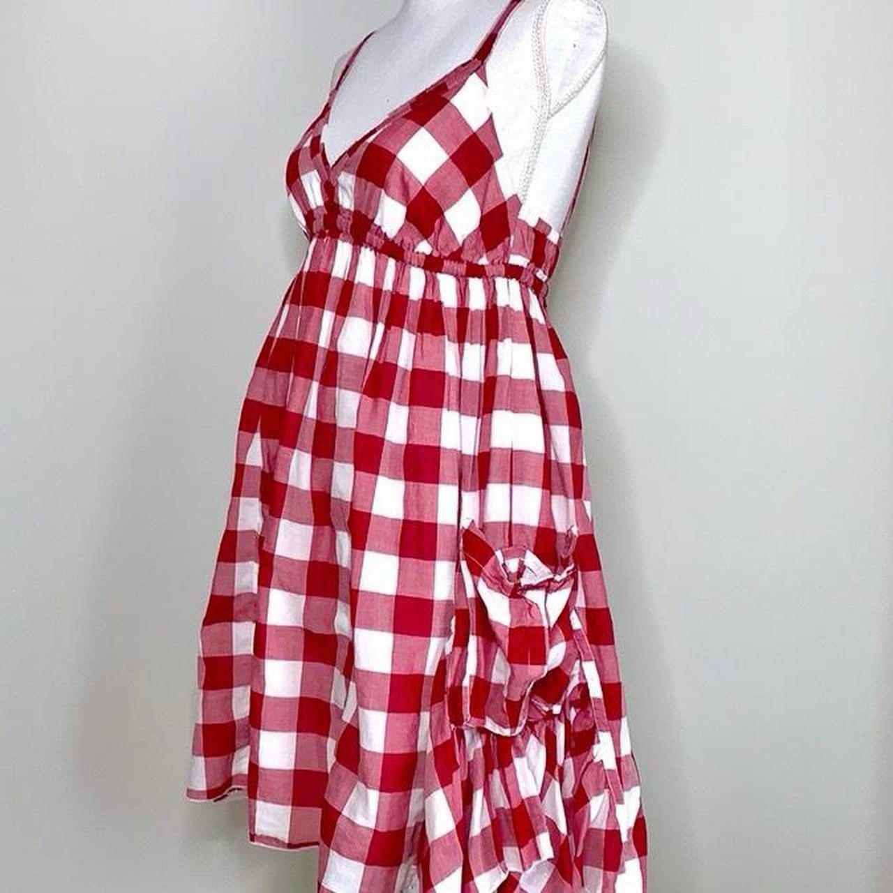 moda international Checkered Gingham Picnic dress Small
