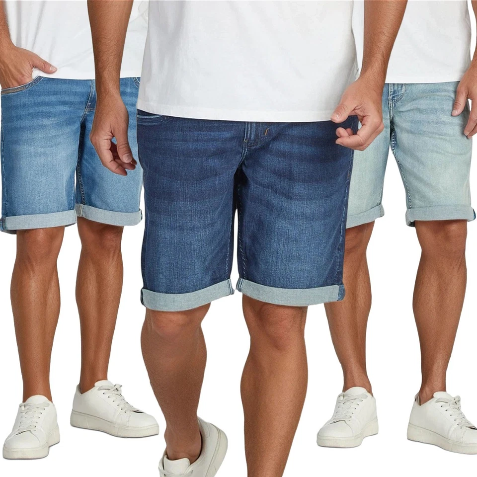 Timezone Jeans Shorts Herren Stretch Kurz Slim Fit StevieTZ Kurze Hosen Bermuda - Bild 1 von 1