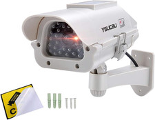 Solar Powered CCTV Security Fake Dummy Camera with Flashing Led Outdoor/Indoor U