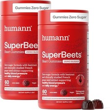 Humann SuperBeets Heart Chews, Pomegranate Berry 60 ct. pack of 2 