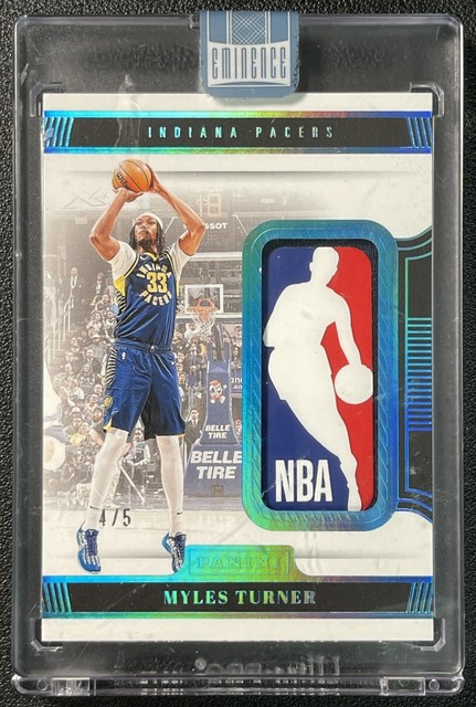 MYLES TURNER 2024-25 PANINI EMINENCE GAME - USED LOGOMAN PATCH 4/5 PACERS