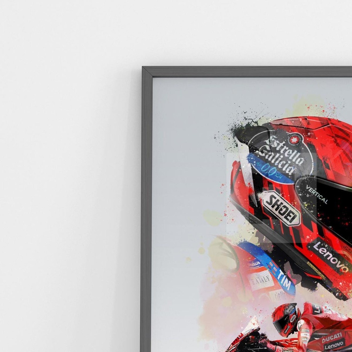 JLFDHR Canvas print 60x80cm geen lijst Marc Marquez Moto GP Print Poster modulaire afbeeldingen kunst cadeau motorfiets sport kunst wanddecoratie modern