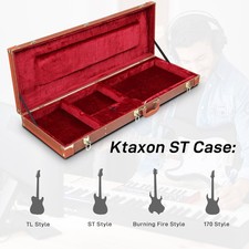 Image of Electric Guitar Hard Case for ST/TL High Grade Square PU Case w/ Lockable Latch