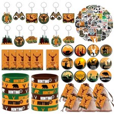 Tazimi 110 PCS Hunting Party Favors Hunting Birthday Party Supplies Camo Party F