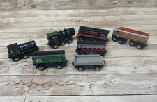 Wood Train Engine Cars Maxim Wooden Railway Imaginarium Express Mixed Lot Of 6