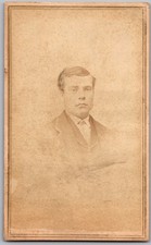 Antique CDV Circa 1860s Handsome Man in Suit Unmarked
