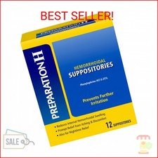 Preparation H Hemorrhoid Suppositories For Itching And Discomfort Relief - 12 Co