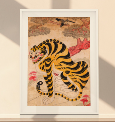 K-pop Demon Hunters Art | Korean 'Tiger and Magpie' Folk Painting