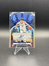 JAKE LARAVIA RC 2022-23 PANINI CROWN ROYALE ROOKIE CROWN AUTO BLUE /75 RCA-JLR