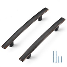 Ravinte Oil-Rubbed Bronze Curved Cabinet Handles Arch Drawer Pulls For Kitchen