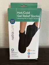NatraCure Hot/Cold Gel Relief Socks Size Large Foot/Heel Arthritis Relief