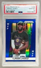 LeBron James 2024 Panini Prizm Deca #286 Blue 3/149 PSA 10