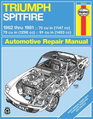 Triumph Spitfire, 1962-1981 Haynes workshop repair manual book