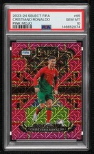 2023 Select FIFA Terrace Pink Mojo Prizm Cristiano Ronaldo PSA 10 GEM MT 11ng