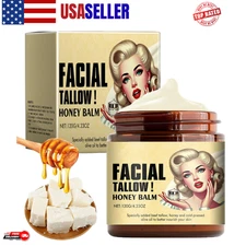 Whipped Beef Tallow and Honey Balm: Grass Fed Grass Finished Face Cream - Tallow