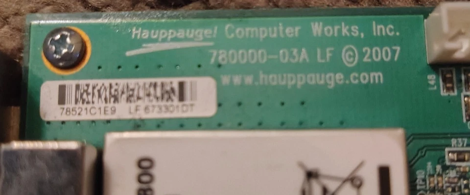 Hauppauge WinTV WinTV-HVR-1800 NTSC TV Tuner Card 78521 LF - Image 3 of 4