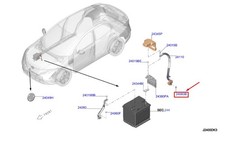 Nissan Ariya Fe0 Écrou de câble de batterie 01225A8021 Nouveau authentique