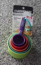 4 Farberware Hard Plastic Colored Measuring C...