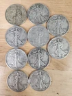 [Lot of 10] Walking Liberty Half Dollar - 90% Silver Dates Ledigble
