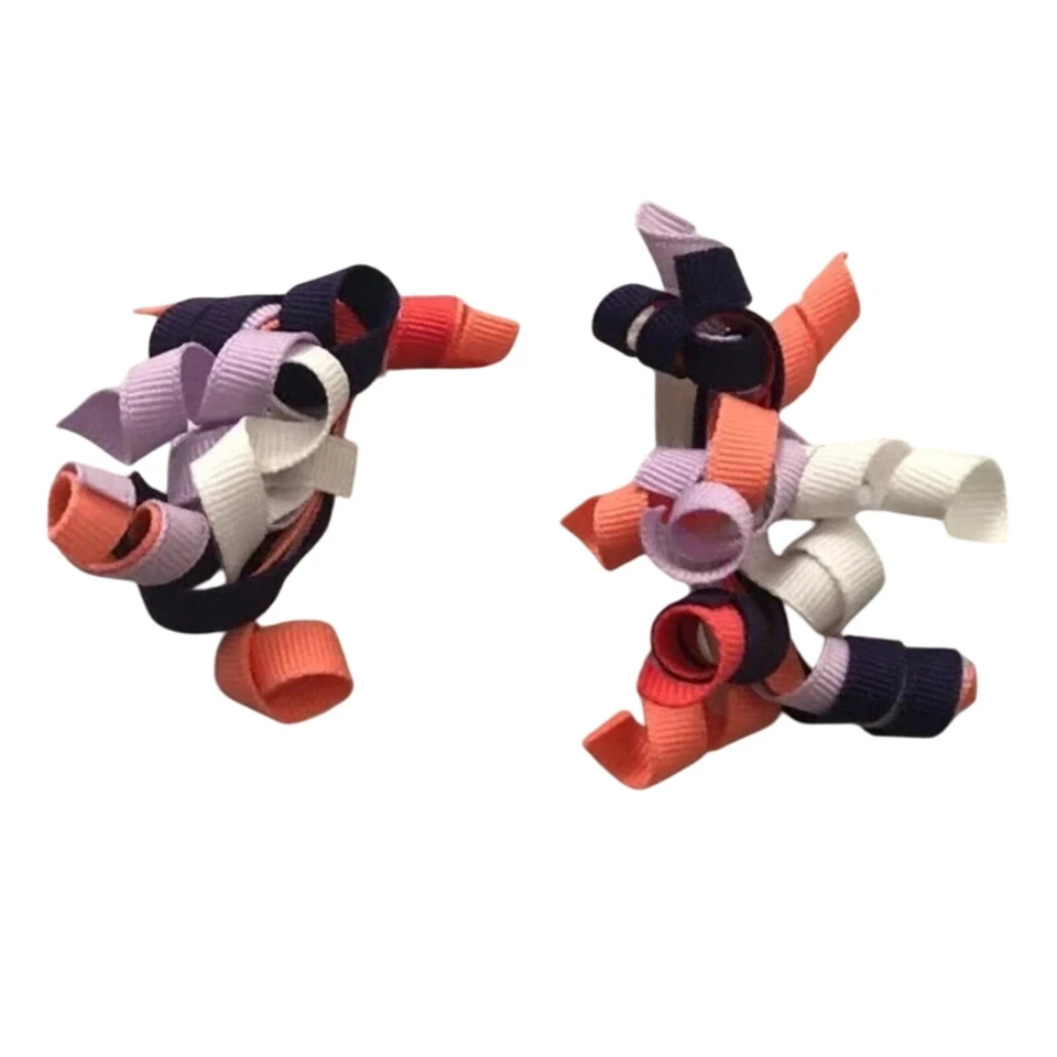 Usado en Excelente Condición Gymboree Cuento de Hadas Bosque Rizos Correas Blanco Púrpura Coral Melocotón Foto 2 de 3