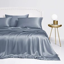 Duvet Cover Set Size - Viscose Derived from Bamboo Soft, Queen Bahamas Blue