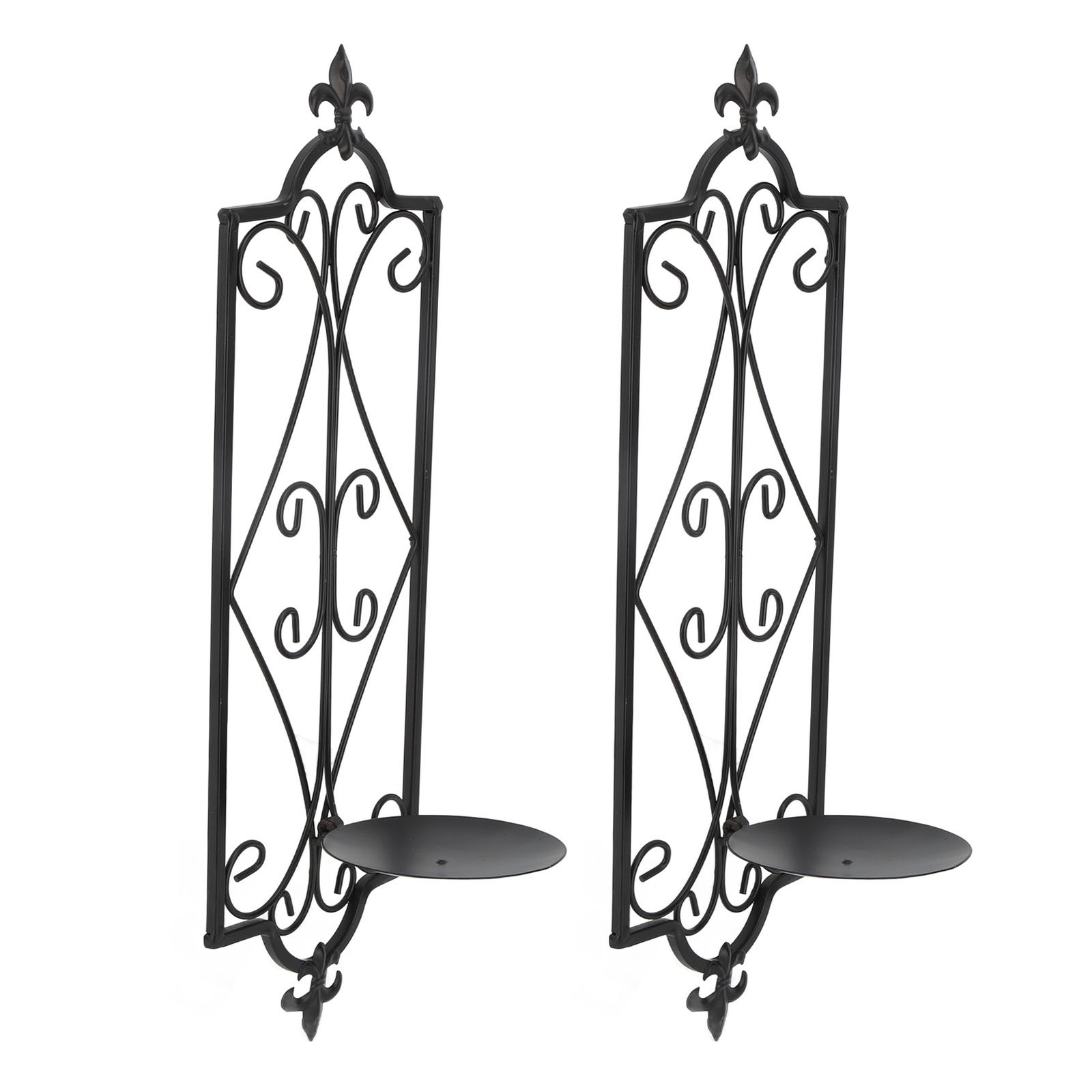 2pcs Wall Sconce Candle Holder Hanging Iron Wall Candle Sconce Holder Wall