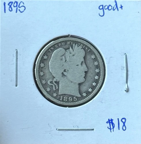 1895 P Barber Quarter Good+