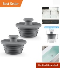 Bathtub Stopper 2pcs Sink Stopper Tub Plug Bathroom Shower Drain Plug Silicon...