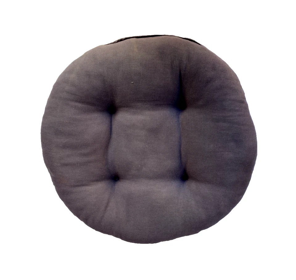 Pier 1 vintage? MCM Bambú Madera Curvada Ratán Reposapiés Otomano con Cojín Foto 3 de 3