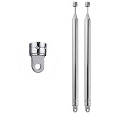 2 Pcs 8 Sections Telescopic AM/FM Antenna Portable Radio Antenna Replacement
