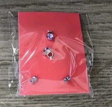 Integrity Ultra Violet Poppy Parker Silver and Purple Jewelry Set Earrings Ring