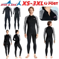DIVE&SAIL Men Women Wetsuit Sun Proof Full Body Diving Suit Surfing Swimming AU