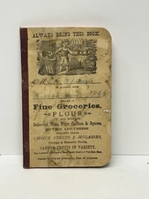 Antique Vintage Grocery Hardware Clothing Account Ledger Early 1888