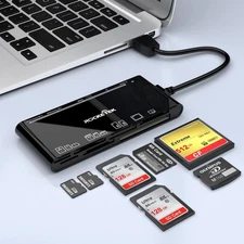 USB3.0 Multi-Card Reader, SD/TF/CF/Micro SD/XD/MS 7 in 1 Fast USB A, ST-A-CR7