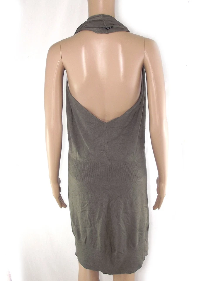 Motivi Abito Donna Verde M Tessuto In Misto Lana Stretch Zip Al Ginocchio Midi - Immagine 4 di 4