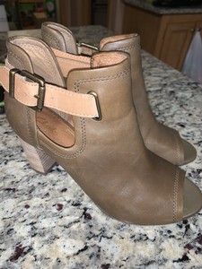 clarks open toe booties