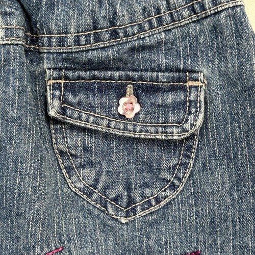 Vintage Faded Glory Jean Skirt Girls 4T Blue Denim Boho Fabric Godets Y2K - Picture 8 of 11