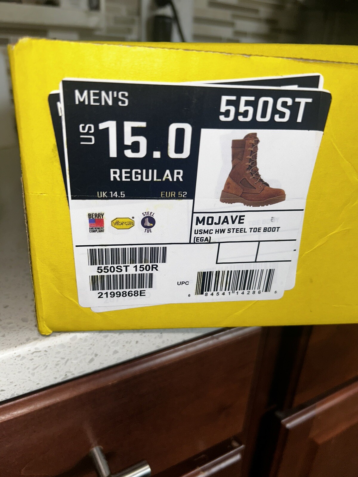 Belleville DST150W Hot Weather Combat Boots Vibram Sole Size 15 New-image