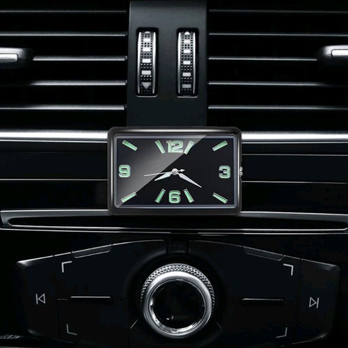 Car Clock Dashboard Stick On Watch Quartz Clock Luminous Auto Accessories Black - Foto 6 di 8